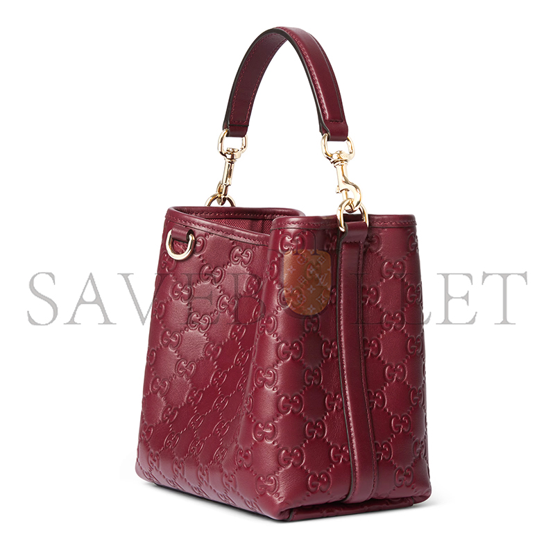 GUCCI GG EMBLEM SMALL BUCKET BAG 815118 (19*18*11cm)